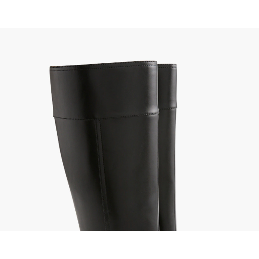J Crew Tall Riding Boots 8 Black NWT Knee High Vegan Leather Prep CL396 J.Crew - Picture 3 of 4